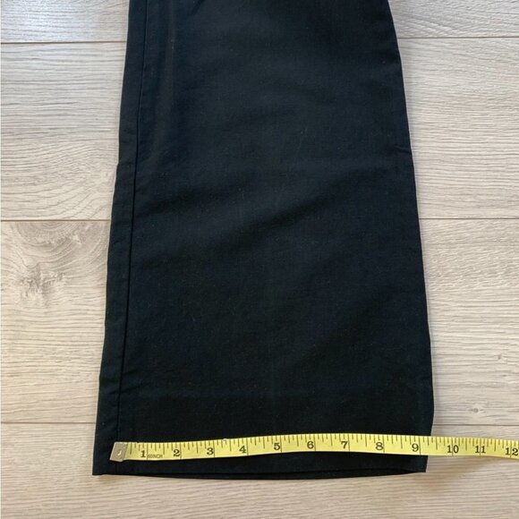 Dolce & Gabbana Black Wide Leg Cotton Trouser Pants - Picture 13 of 13